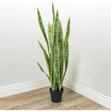 Le Present-Faux Botanical Outdoor Green Sansevieria-Potted Plants-Green-26" H-LOOMLAN