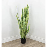 Le Present-Faux Botanical Outdoor Green Sansevieria-Potted Plants-Green-26" H-LOOMLAN