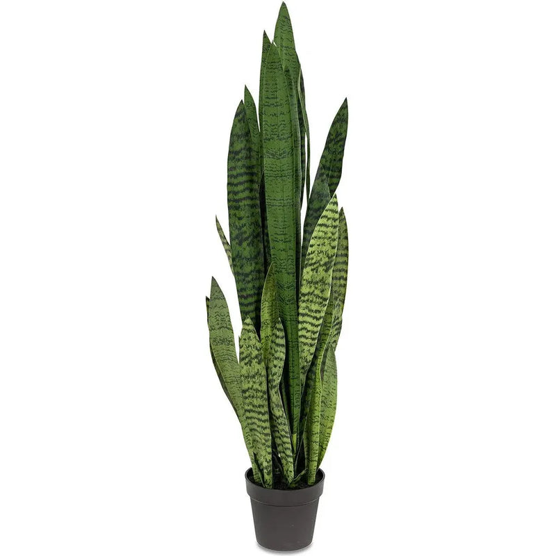 Le Present-Faux Botanical Outdoor Green Sansevieria-Potted Plants-Green-42" H-LOOMLAN