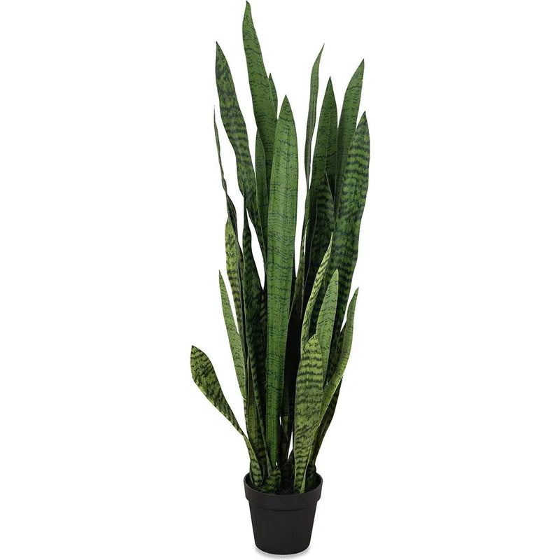 Le Present-Faux Botanical Outdoor Green Sansevieria-Potted Plants-Green-52" H-LOOMLAN