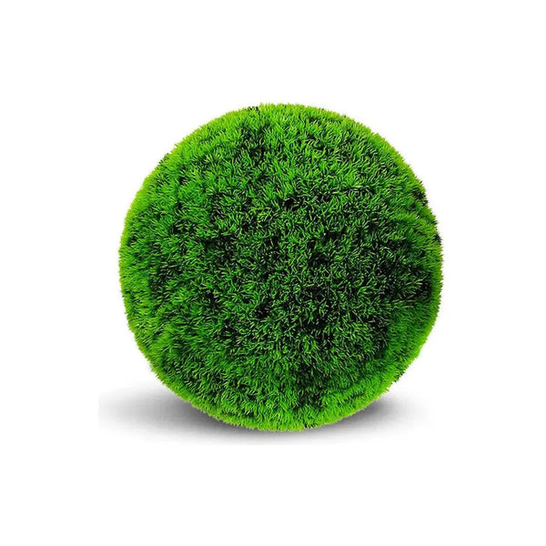 Le Present-Faux Botanical Outdoor Lime Green Grass Ball-Faux Plants Accessories-16" H-LOOMLAN