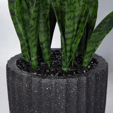 Le Present-Faux Botanical Outdoor Sanseveria Planter-Potted Plants-White-LOOMLAN