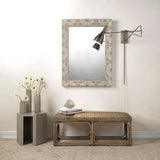 Faux Horn Rectangular Reversible Wall Mirror - Large