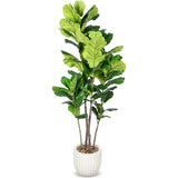 Faux Indoor Fiddle Leaf Tree Planter-Artificial Trees-Le Present-Beige-LOOMLAN