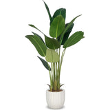 Le Present-Faux Indoor Traveler's Palm Planter-Potted Plants-Beige-LOOMLAN