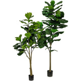 Faux Outdoor Green Fiddle Leaf Fig Tree-Artificial Trees-Le Present-LOOMLAN