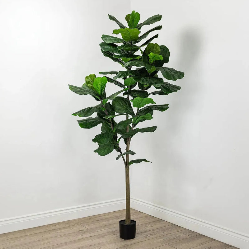 Faux Outdoor Green Fiddle Leaf Fig Tree-Artificial Trees-Le Present-LOOMLAN