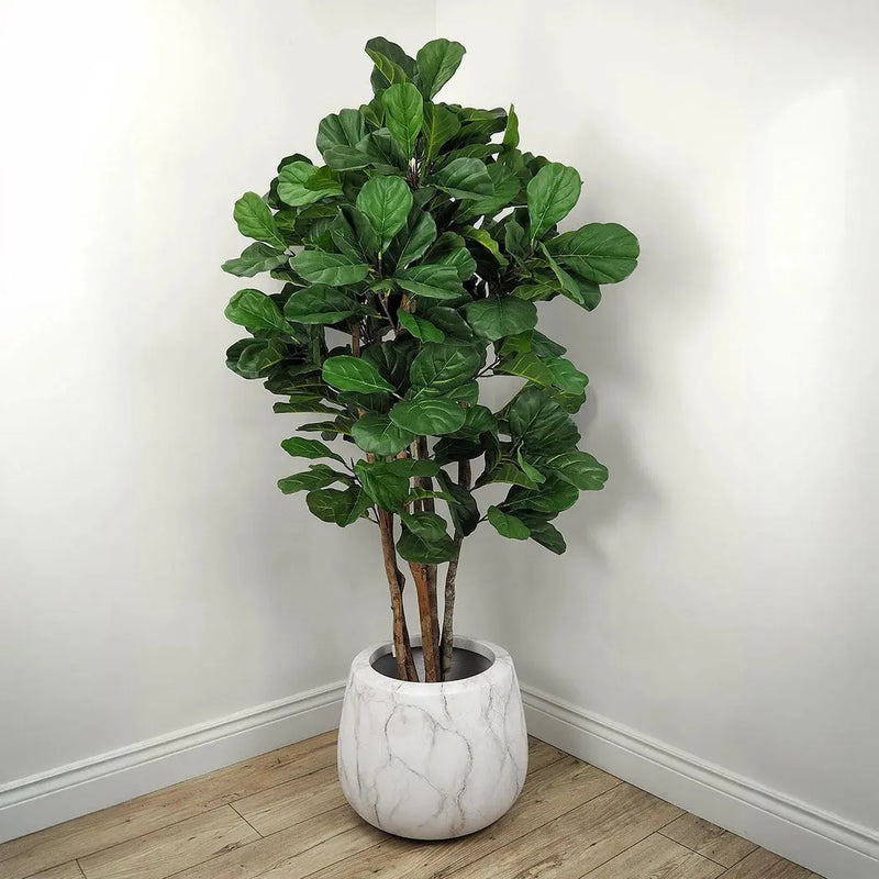 Faux Outdoor Green Fiddle Leaf Fig Tree-Artificial Trees-Le Present-LOOMLAN