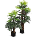 Faux Outdoor Green Fortune Palm Tree-Artificial Trees-Le Present-LOOMLAN