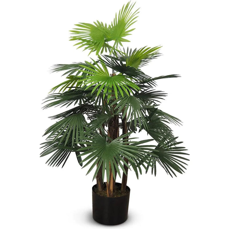 Faux Outdoor Green Fortune Palm Tree-Artificial Trees-Le Present-36" H-LOOMLAN