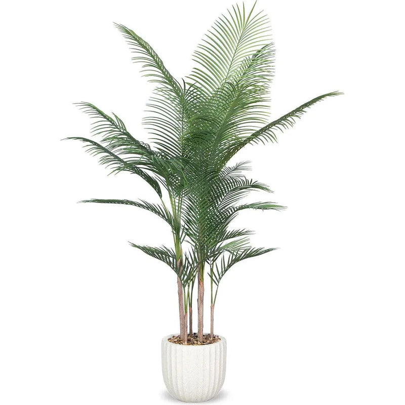 Le Present-Faux Outdoor Madagascar Palm Planter-Potted Plants-Beige-LOOMLAN