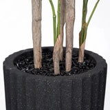 Le Present-Faux Outdoor Madagascar Palm Planter-Potted Plants-White-LOOMLAN