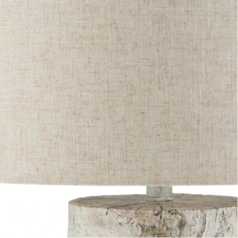 Faux Birch Rustic Cement Design Table Lamp