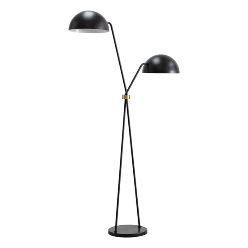 Faven Iron Based Black Floor Lamp-Floor Lamps-SUNPAN-LOOMLAN