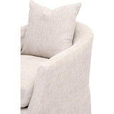 Faye Performance Fabric Slipcover Swivel Club Chair-Club Chairs-Essentials For Living-LOOMLAN