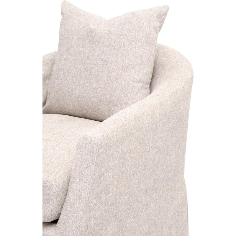 Faye Performance Fabric Slipcover Swivel Club Chair-Club Chairs-Essentials For Living-LOOMLAN