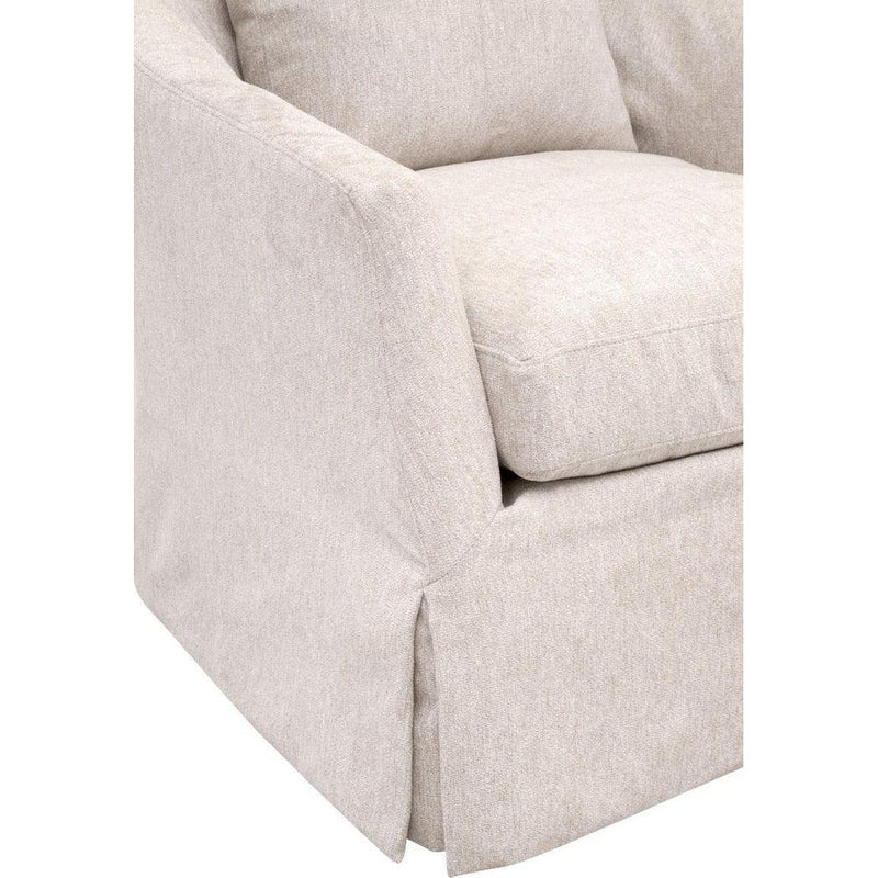 Faye Performance Fabric Slipcover Swivel Club Chair-Club Chairs-Essentials For Living-LOOMLAN