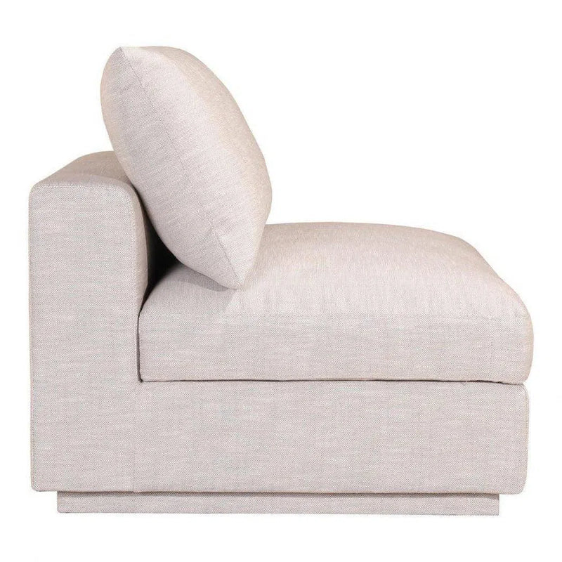 Feather Filled Grey Fabric Slipper Chair Scandinavian Sofa Modular Components LOOMLAN By Moe's Home