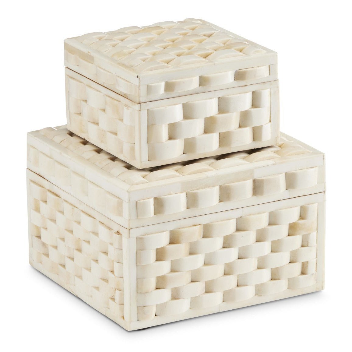 Natural Bone & Wood Decorative Box Set | LOOMLAN