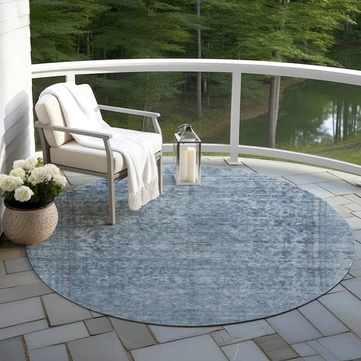 Felissae Blue Washable Indoor - Outdoor Rug - LOOMLAN - LOOMLAN Rugs - Outdoor Rugs