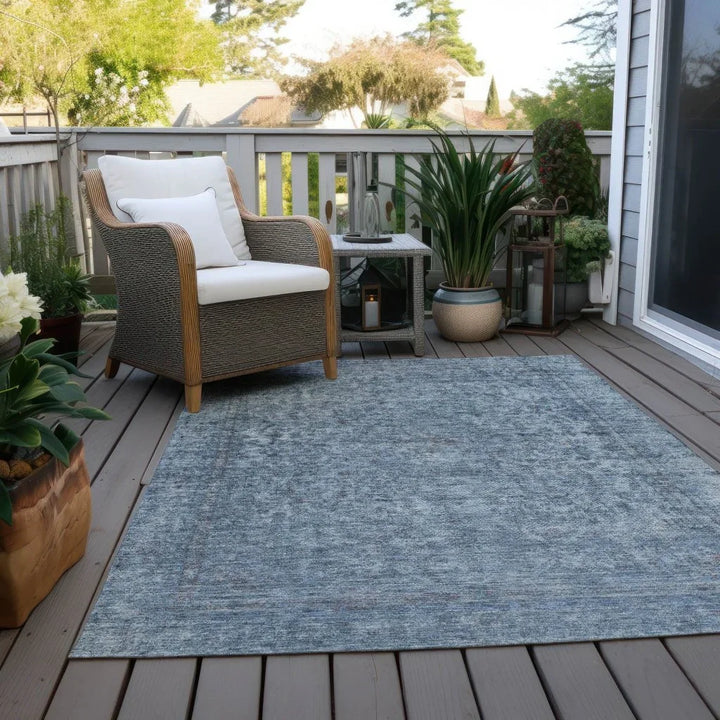 Felissae Blue Washable Indoor - Outdoor Rug - LOOMLAN - LOOMLAN Rugs - Outdoor Rugs