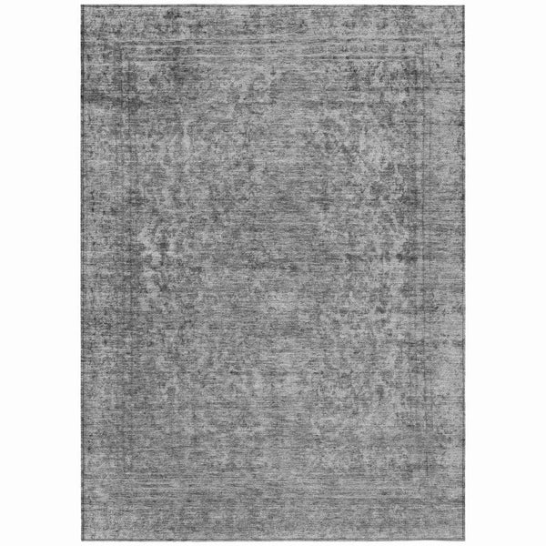 Felissae Gray Washable Indoor - Outdoor Rug - LOOMLAN - LOOMLAN Rugs - Outdoor Rugs
