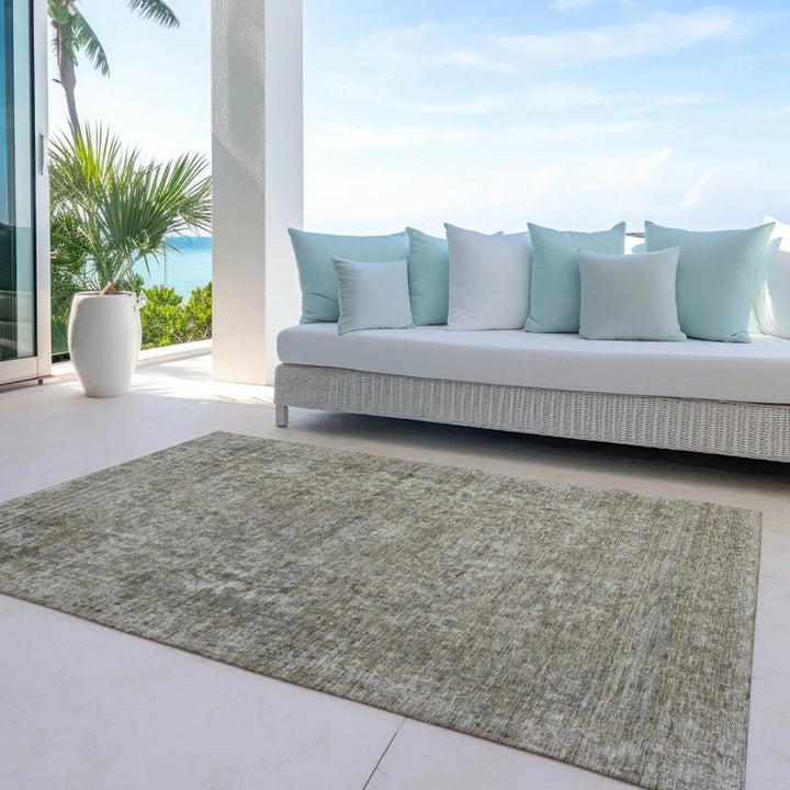 Felissae Pewter Washable Indoor - Outdoor Rug - LOOMLAN - LOOMLAN Rugs - Outdoor Rugs