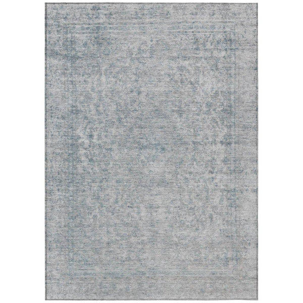 Felissae Silver Washable Indoor - Outdoor Rug - LOOMLAN - LOOMLAN Rugs - Outdoor Rugs