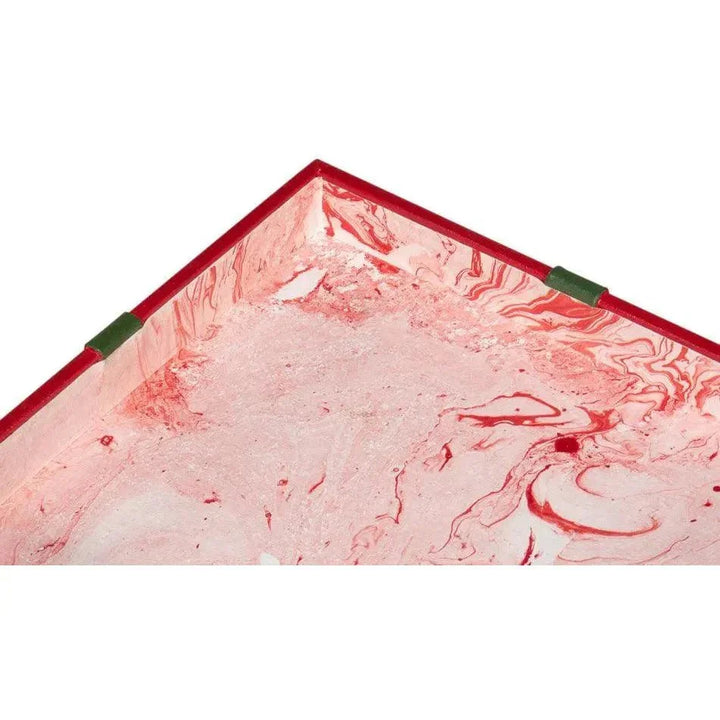 Ferrell Leather & Mdf Red Holiday Boxes Set of 3 - LOOMLAN - Sarreid - Boxes & Bowls