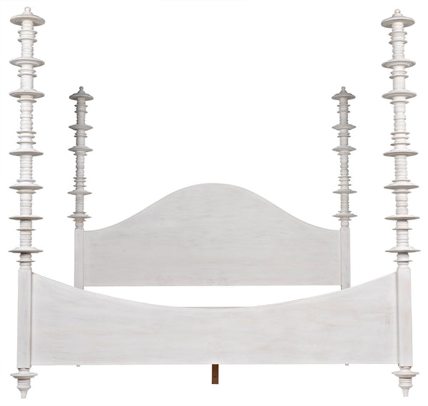 Ferret Wood White Wash Eastern King Bed-Beds-Noir-LOOMLAN
