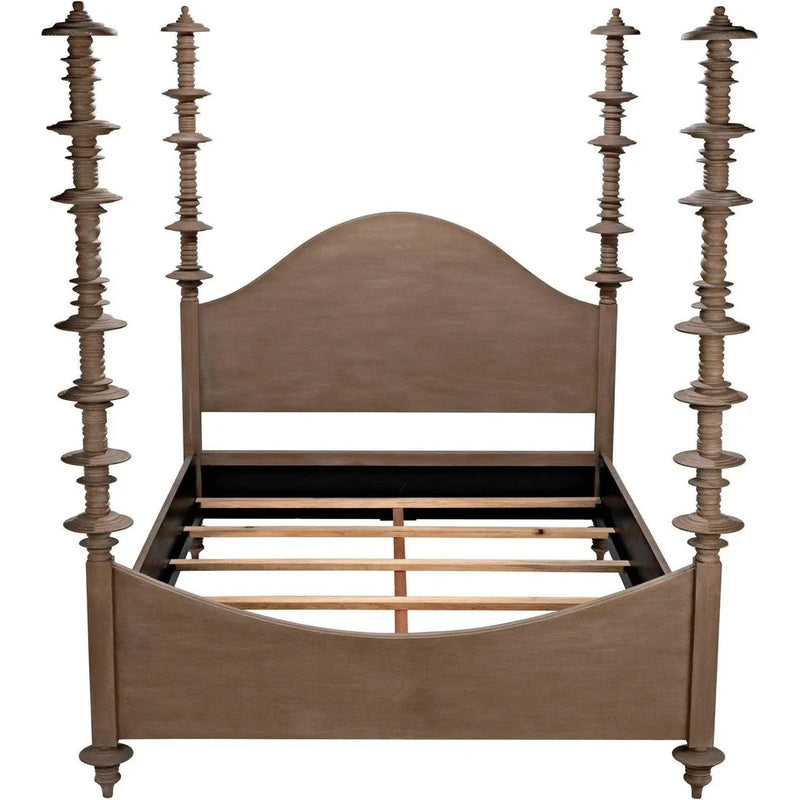 Ferrett Brown Wooden Bed Frame