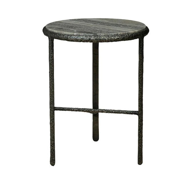 Ferris Marble Topped Round End Table