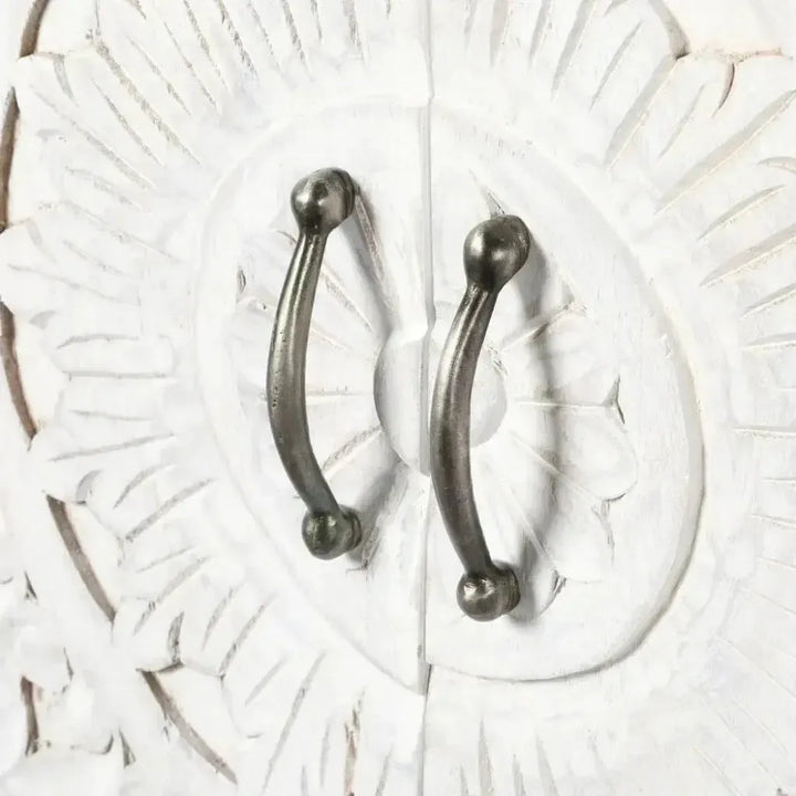 Feyloren White Coastal Tall Home Bar Cabinet-Home Bar Cabinets-LOOMLAN-LOOMLAN