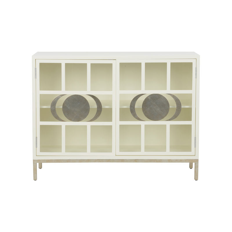 Ficino Metal Framed White Bookshelf-Bookcases-Chelsea House-LOOMLAN