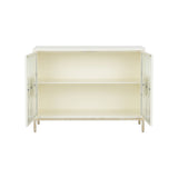 Ficino Metal Framed White Bookshelf-Bookcases-Chelsea House-LOOMLAN