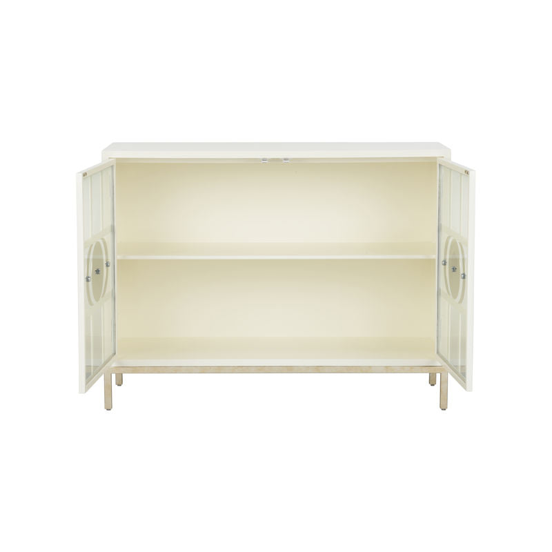 Ficino Metal Framed White Bookshelf-Bookcases-Chelsea House-LOOMLAN