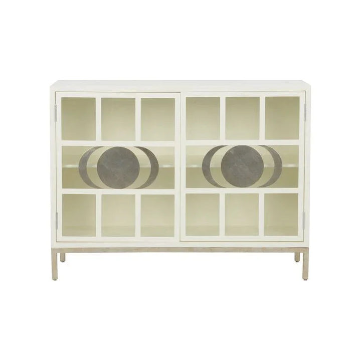 Ficino Metal Framed White Bookshelf - LOOMLAN - Chelsea House - Bookcases