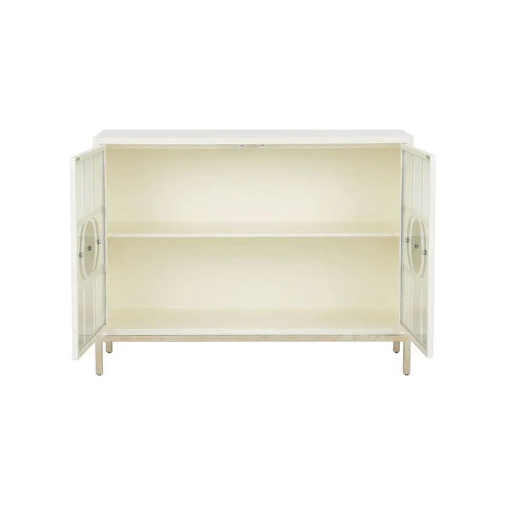 Ficino Metal Framed White Bookshelf - LOOMLAN - Chelsea House - Bookcases