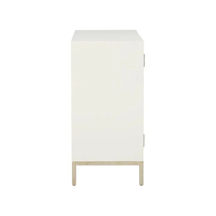 Ficino Metal Framed White Bookshelf - LOOMLAN - Chelsea House - Bookcases