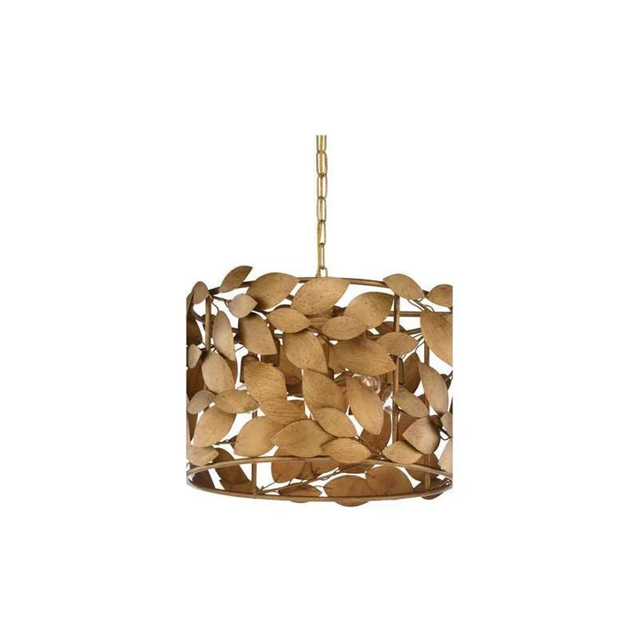 Ficus Iron Made Gold Finish Round Chandelier - LOOMLAN - Chelsea House - Chandeliers