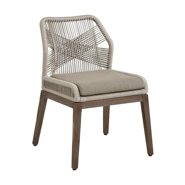 Fiddler Rope Armless Chair-Accent Chairs-Furniture Classics-Grey-LOOMLAN