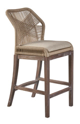 Fiddler Rope Upholstered Counter Stool