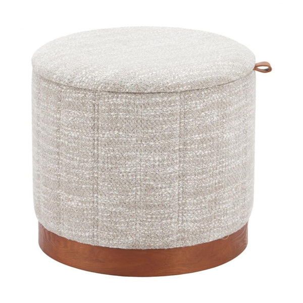 Fije Textured Fabric Storage Ottoman