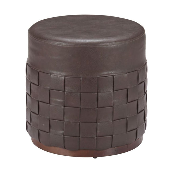 Filo Faux Leather Ottoman