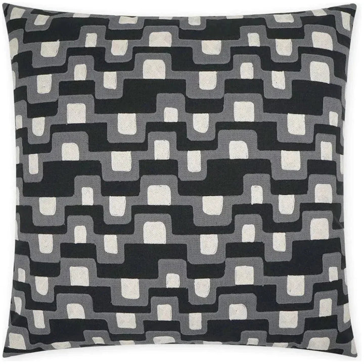 Final Touch Abstract Black Grey Large Throw Pillow - LOOMLAN - D.V. Kap - Throw Pillows