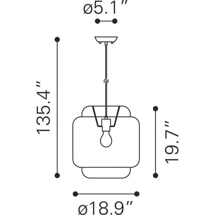 Finch Ceiling Lamp Natural - LOOMLAN - Zuo Modern - Pendants