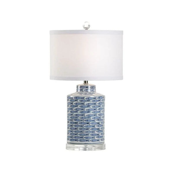 Fish Tail White Glaze Ceramic Table Lamp - LOOMLAN - Wildwood - Table Lamps