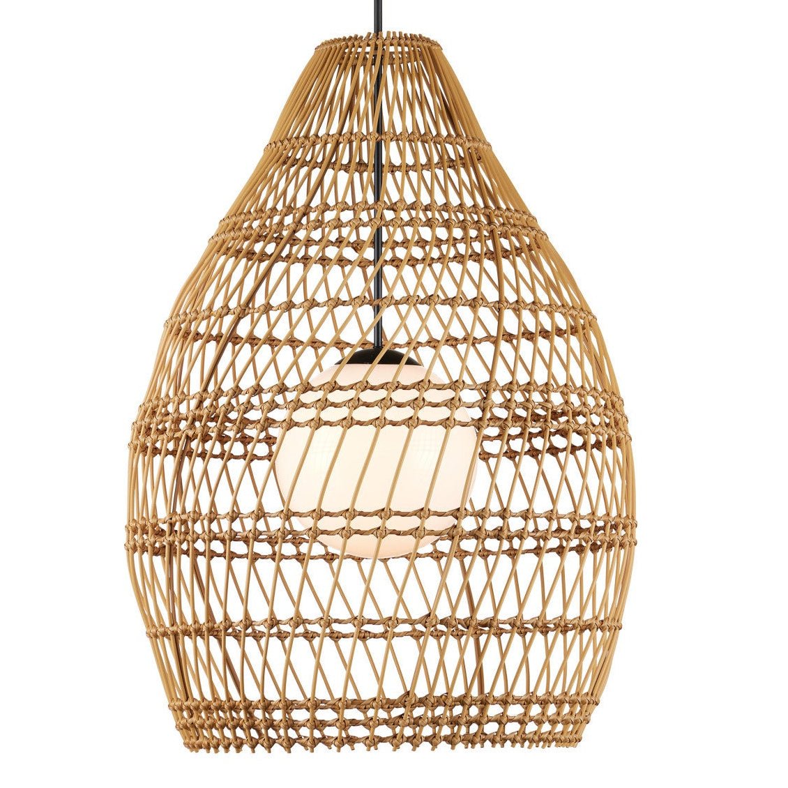All-Weather Wicker Outdoor Pendant Light | LOOMLAN