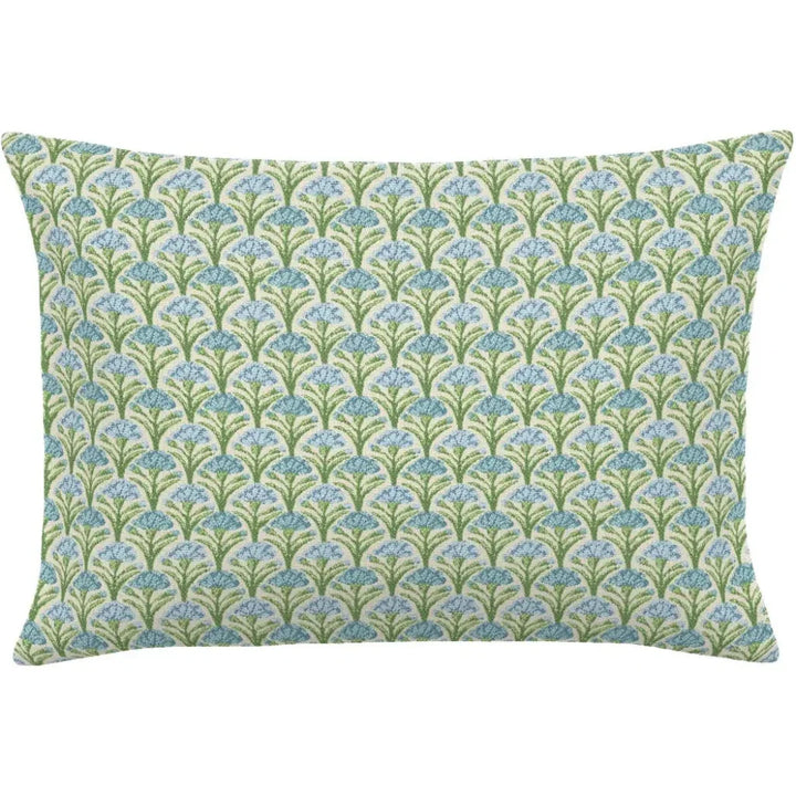 Flora Scallop Spring Handmade Outdoor Pillow-Outdoor Pillows-Earnest Collection-20"x13" Lumbar-LOOMLAN