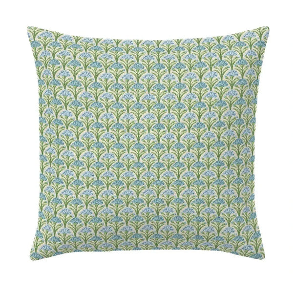 Flora Scallop Spring Handmade Outdoor Pillow-Outdoor Pillows-Earnest Collection-20" Square-LOOMLAN